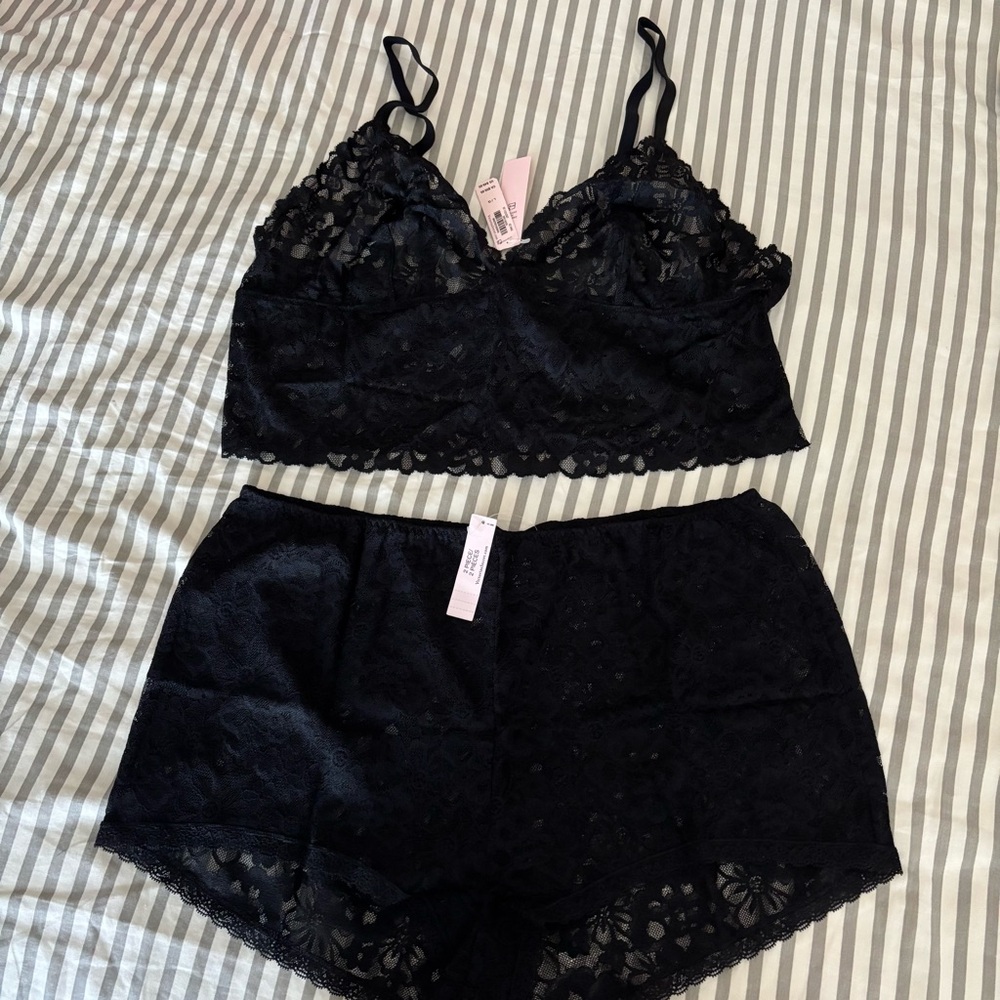 Victoria's Secret Black Lace Set